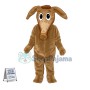 Surprised Little Brown Elephant Mascot Costume