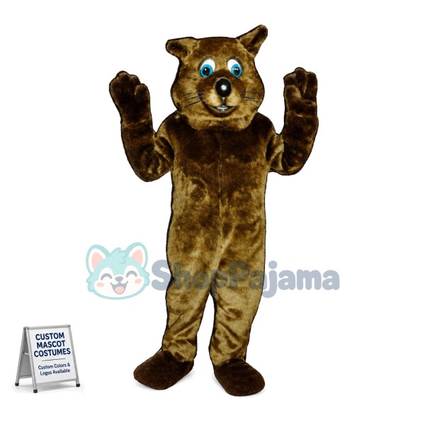 Adult Wild Bear With Blue Eyes Mascot Costume