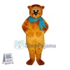 Bear With Plaid Square Scarf Mascot Costume