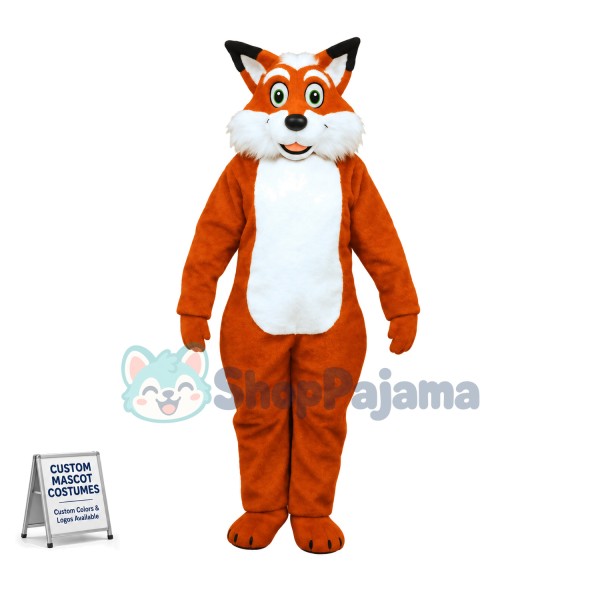 Surprised the Red Fox Mascot Costume