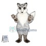 Sturdy Long Wool Gray Fox Mascot Costume