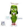Bitter Melon Wearing Chef Hat Mascot Costume