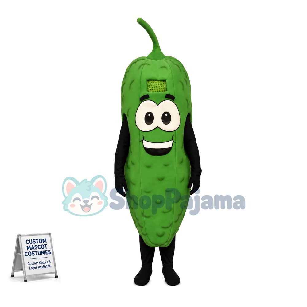 Lightweight Cartoon Cucumber Mascot Costume