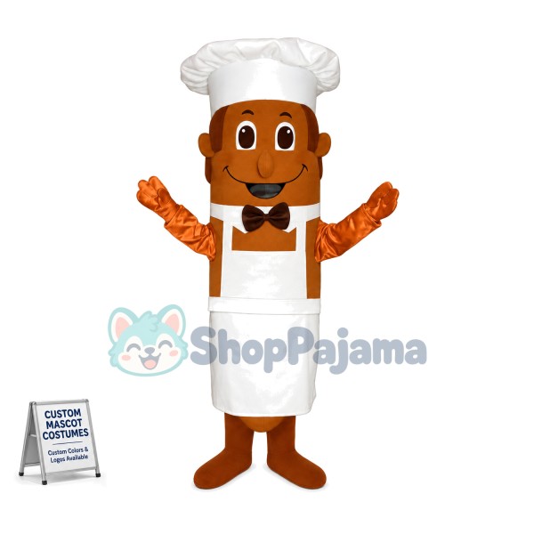 Ham Sausage In The Chef Apron Mascot Costume