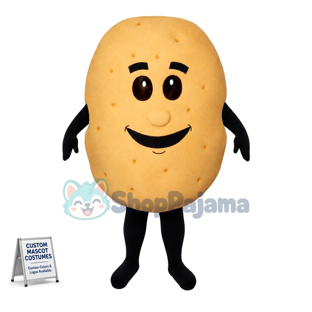 Cartoon Raw Potato Mascot Costume