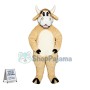 Lively Plush Beige Cattle Mascot Costume