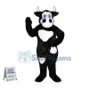 Black Cow With Blue Eyes Mascot Costume
