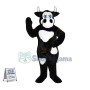 Black Cow With Blue Eyes Mascot Costume