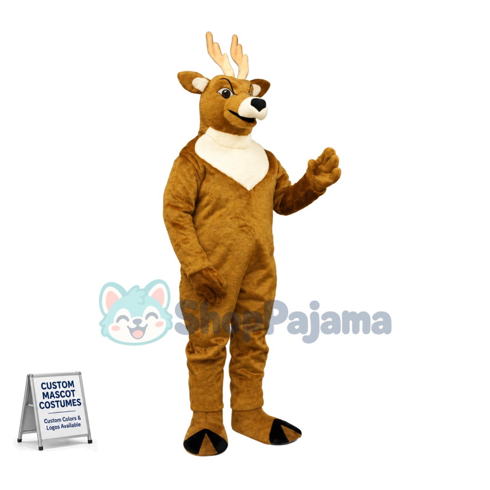 Stout The Leader Reindeer Mascot Costume
