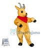 Young Deer Wearing Red Kerchief Mascot Costume
