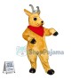 Young Deer Wearing Red Kerchief Mascot Costume