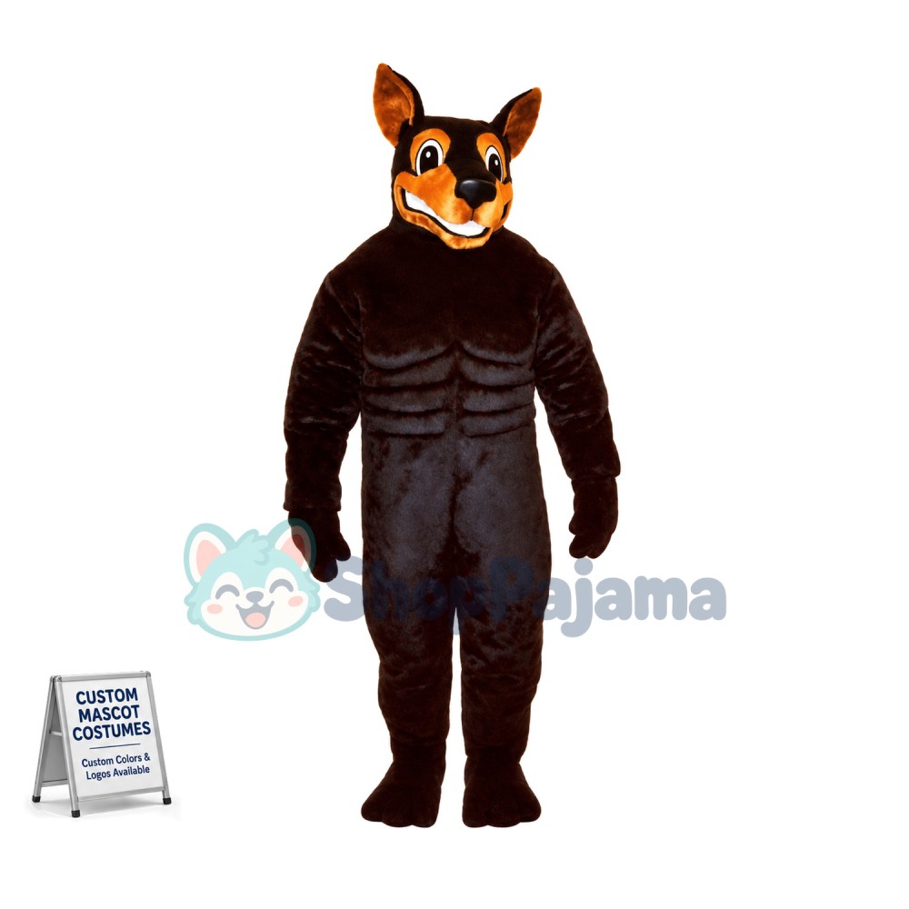 Vigorous Muscular Dog Mascot Costume