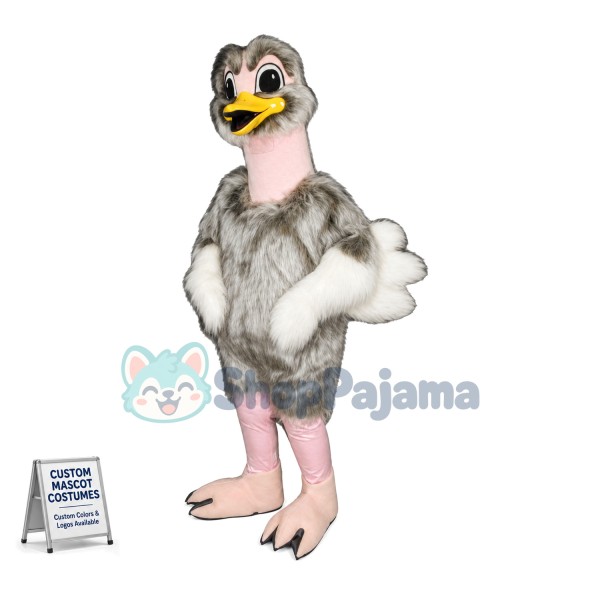 Huge Hairy Ostrich Mascot Costume