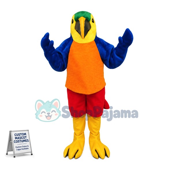 Lark With Colored Feathers Mascot Costume