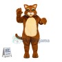 Adult Brown Furry Cat Mascot Costume
