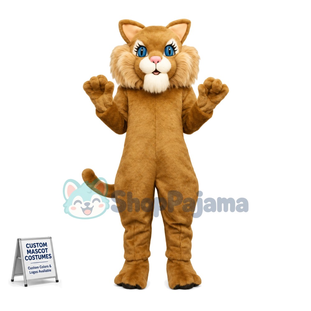 Sturdy Tiger With Blue Eyes Mascot Costume