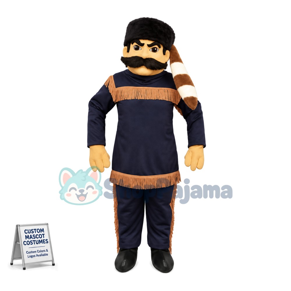 Businessman Wearing Felt Hat Mascot Costume