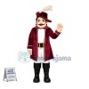 Sheriff Wearing Feather Hat Mascot Costume