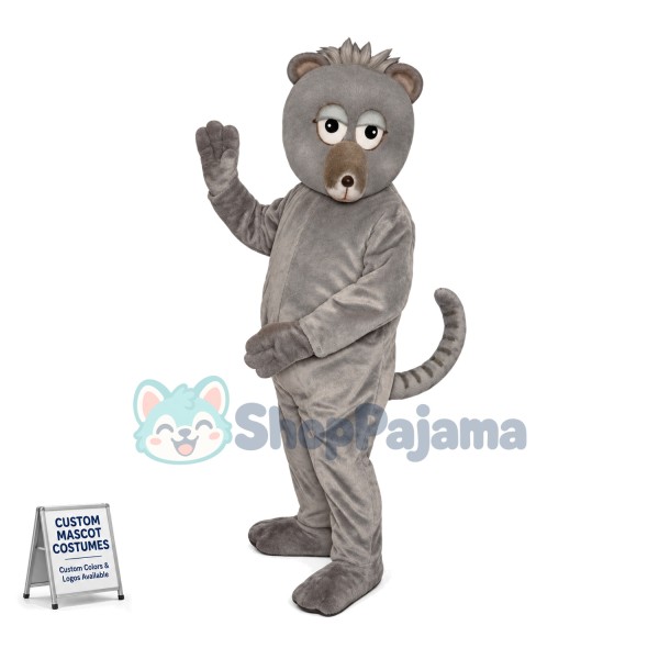 Peaceful Gray Lemur Mascot Costume