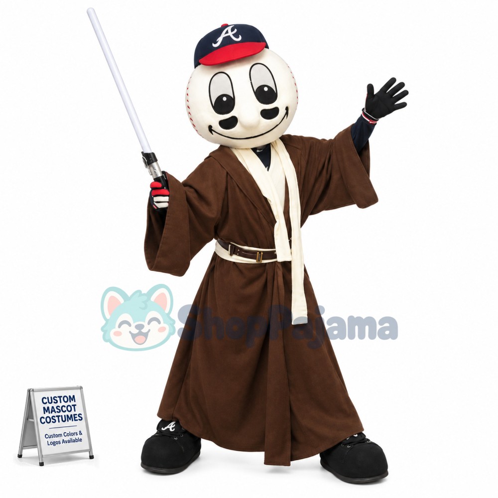 Baseball Jedi Knight Cartoon Mascot Costume