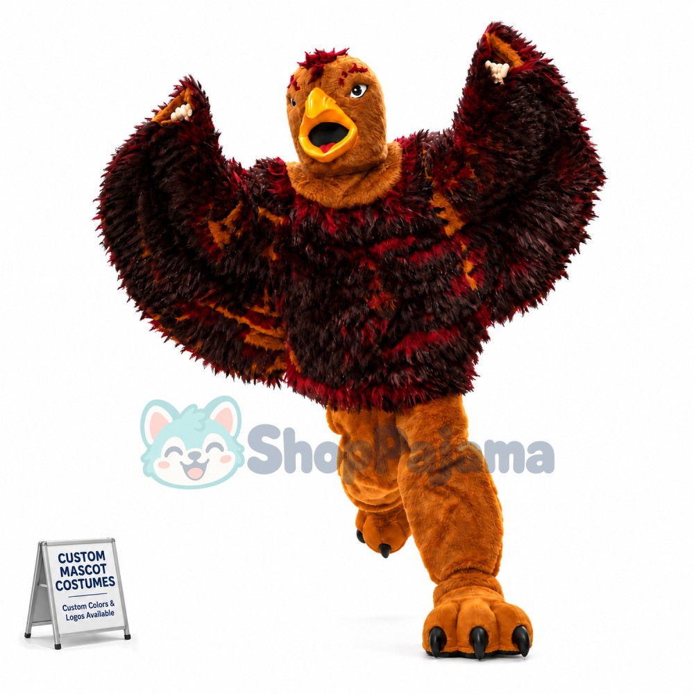 Active Defensive Eagle Mascot Costume