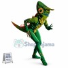Agile Green Lizardman Mascot Costume