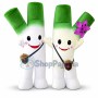 Adult Cartoon Green Onion Mascot Costume