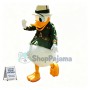 Donald Duck In Military Green Coat Mascot Costume