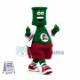 Baseball Player Cartoon Green Robot Mascot Costume