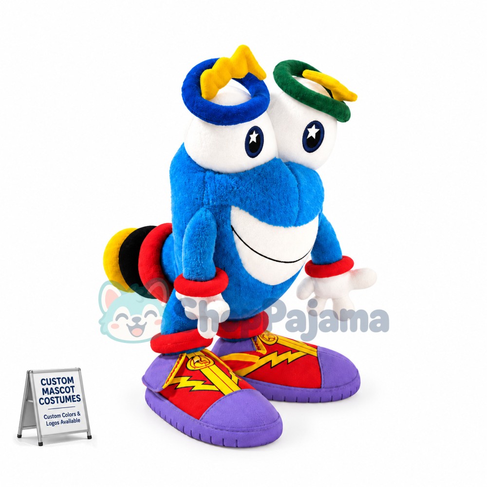 Bigfoot Blue Circle Doll Cartoon Mascot Costume