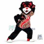 Black Cat Wearing Full Print Shirt Mascot Costume