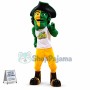 Strong Man With Half Yellow Face Mascot Costume