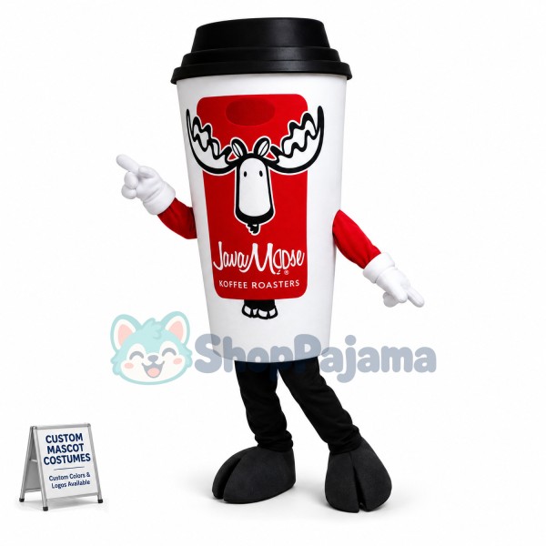 Print Coffee Cup Mascot Costume for Adult