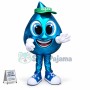Cartoon Bright Lake Blue Water Drop Mascot Costume