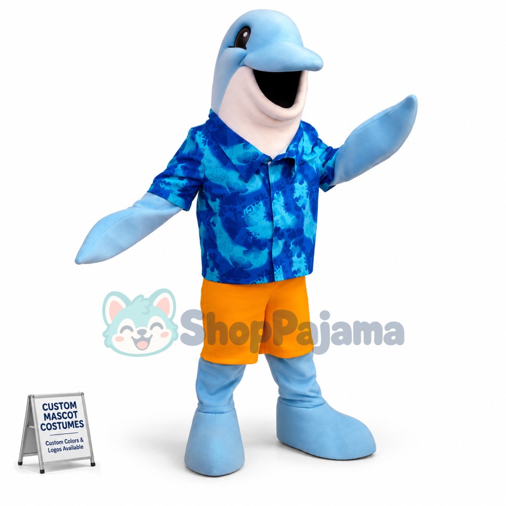 The Pool Keeper Dolphin Mascot Costume