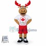 Athlete Elk With Red Antlers Mascot Costume