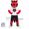 The Imposing Red Wolf Player Mascot Costume