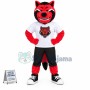 The Imposing Red Wolf Player Mascot Costume