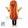 Crude Hot Dog With Mustard Sauce Mascot Costume
