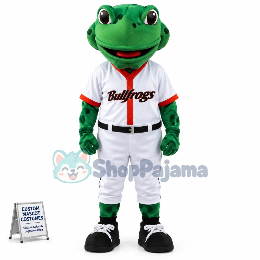Warm-up Rugby Player Bullfrog Mascot Costume