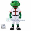 Warm-up Rugby Player Bullfrog Mascot Costume