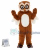 Adult Hairy Owl With White Wings Mascot Costume