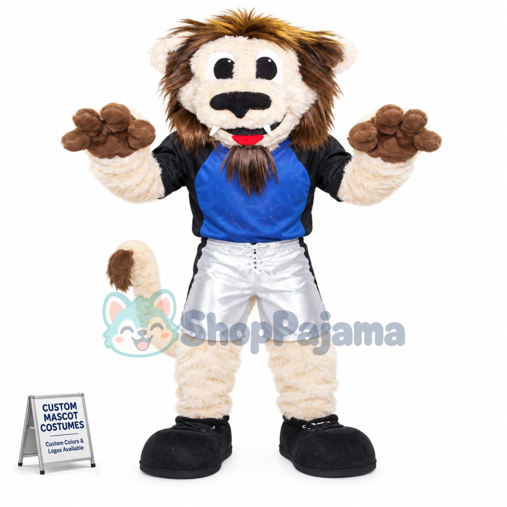 The Hairy Sports Lion Mascot Costume
