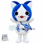 Bright Cartoon Cat Carrying Fish Bag Mascot Costume