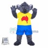 Bright Soft Gray Koala Mascot Costume