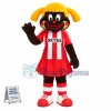 Blonde Black Cheer Girl Doll Mascot Costume