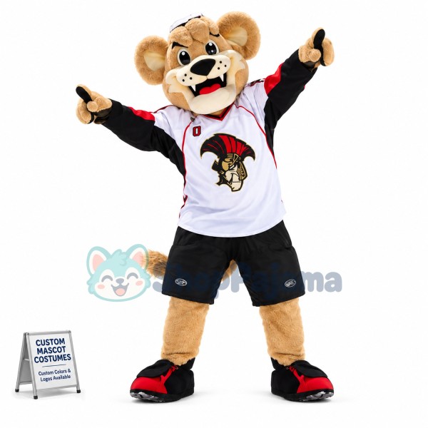 The Elite Lion of The Hockey Team Mascot Costume