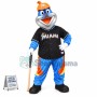 Blue Doll Firing the Starting Gun Mascot Costume
