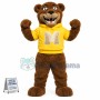 Brown Bear Jumping Excitedly Mascot Costume