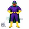 Purple Superhero With Dollar Badge Mascot Costume